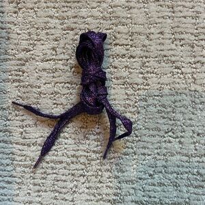 Sparkly purple Golden Goose shoe laces